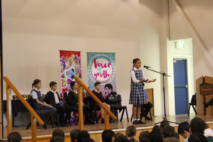 Grand finalist Helen Tuimavave giving her speech