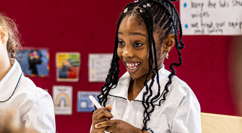 Smiling student from Corpus Christi Catholic Primary School Cranebrook