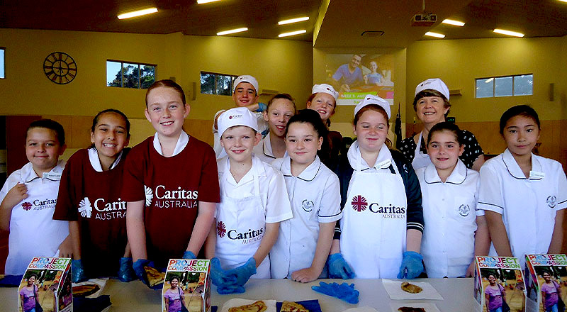Students supporting Caritas Australia at Corpus Christi Catholic Primary School Cranebrook