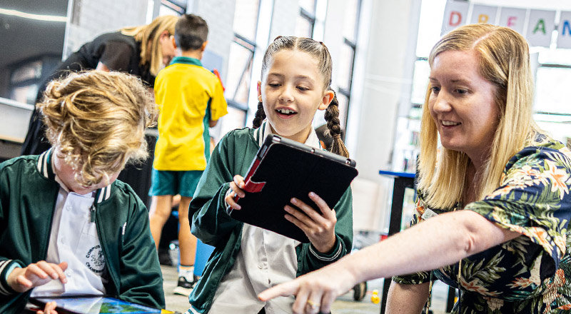 Students and dedicated teacher from Corpus Christi Catholic Primary School Cranebrook
