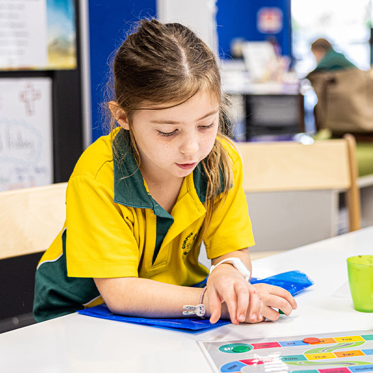 Student learning maths at Corpus Christi Catholic Primary School Cranebrook